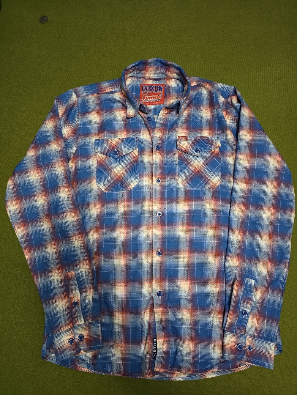 Dixon Summit Men’s Blue & Red Plaid Button-Up Shirt